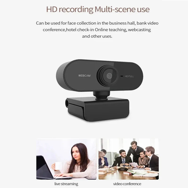 2026 Mini Web Camera PC Full HD With Microphone USB Plug Support Laptop Desktop Suitable For Video Calls Conference Live Work