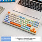 M87 Wireless Keyboard Gaming,87keys Dual Mode Bluetooth Keyboard with Rainbow-light RGB,PBT Ballcaps for Silent Office Gaming