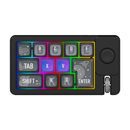 Bluetooth Wired USB Wireless Keyboard Hot Swap Wired Mechanical keyboard with roller 12Keys Programmer Keypad