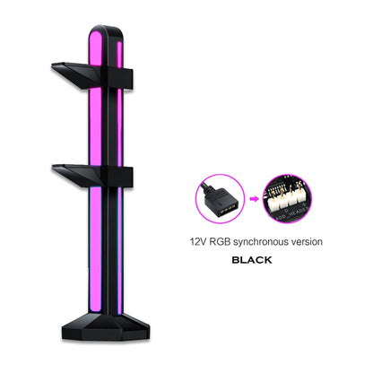 Graphics Card Stand Frame Holder Bracket ARGB Video Card GPU Brace Support for Chassis Motherboard ASUS M/B 12V/5V AURA SYNC