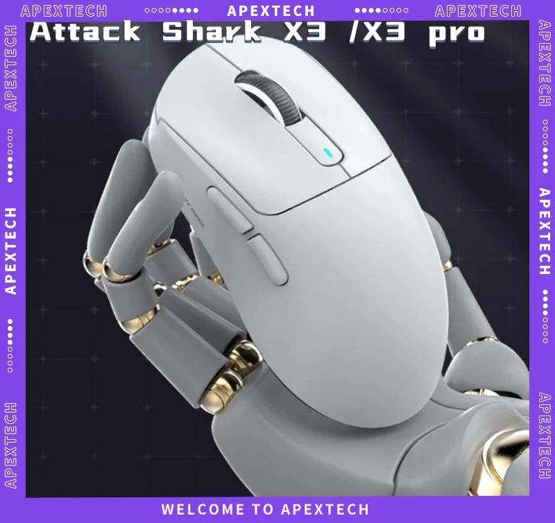 Attack Shark X3 X3Pro Wireless Tri-Mode Gaming Mouse 26K DPI PAW3395 Computer Gaming Peripherals CSGO Valorant Office Gift