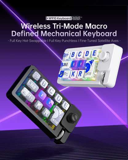 Bluetooth Wired USB Wireless Keyboard Hot Swap Wired Mechanical keyboard with roller 12Keys Programmer Keypad