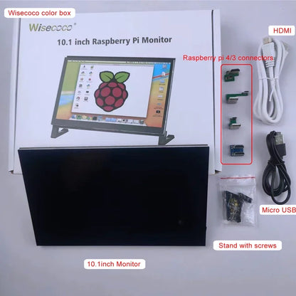 7" 10.1" Portable Raspberry Pi Screen 1024x600 HDMI IPS Touchscreen Monitor for Raspberry Pi 5/4/3/2/Zero/B/B+ Win11/10/8/7
