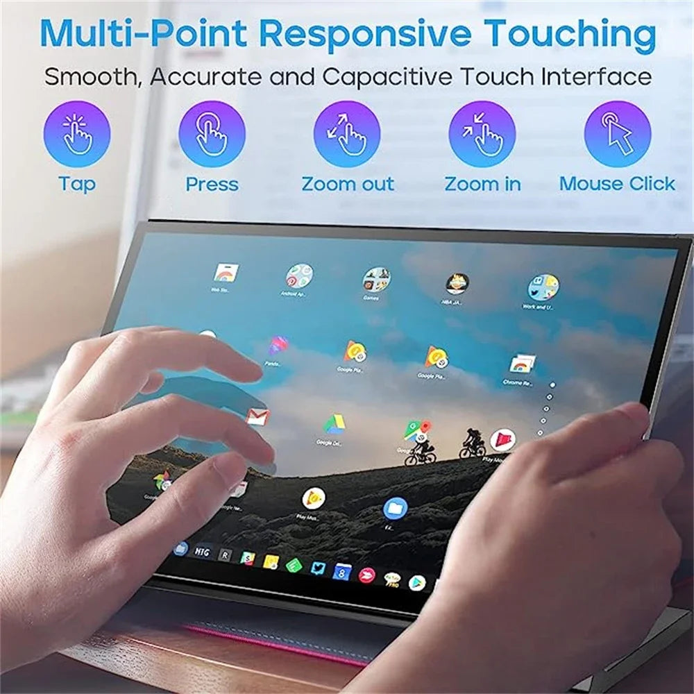 7" 10.1" Portable Raspberry Pi Screen 1024x600 HDMI IPS Touchscreen Monitor for Raspberry Pi 5/4/3/2/Zero/B/B+ Win11/10/8/7