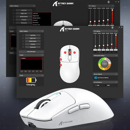 ATTACK SHARK X3Pro X3 8K Wireless Gaming Mouse 26K DPI Tri-Mode Bluetooth Wired 2.4G Ultra-Light Ergonomic For VALORANT, FPS