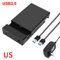 External Hard Drive Enclosure 2.5/3. 5 Inch SSD External Hard Drive Box 20TB SATA to USB 3.0 Hard Disk Case Adapter for PC