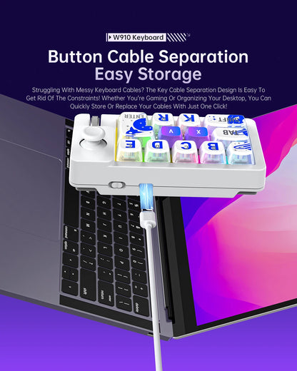 Bluetooth Wired USB Wireless Keyboard Hot Swap Wired Mechanical keyboard with roller 12Keys Programmer Keypad