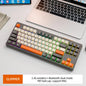 M87 Wireless Keyboard Gaming,87keys Dual Mode Bluetooth Keyboard with Rainbow-light RGB,PBT Ballcaps for Silent Office Gaming