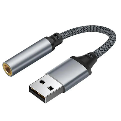 USB External Sound Card 3.5mm Jack Female Audio Adapter Headphone Micphone Sound Adapter for PC Laptop USB to 3.5mm Audio Cable